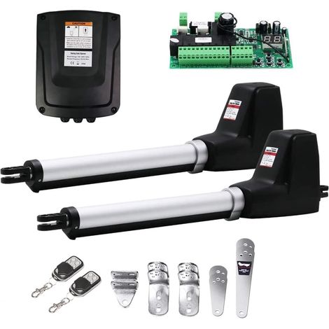 Kit d'ouvre-portes automatiques Kit d'ouverture de porte pivotante électrique à double aile robuste Kit de matériel complet de moteur de porte double automatique for balançoire, allée, clôture pour ac (1/5)