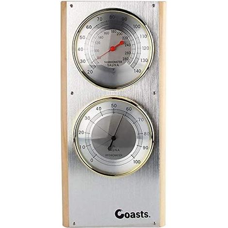 Wooden hygrothermograph thermometer for sauna room (3) (1/4)
