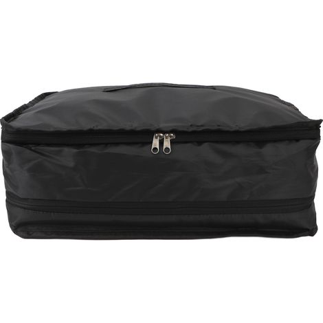 Étagères de voyage suspendues portables, sacs de voyage, insert de penderie pour bagage cabine, sacs de voyage grande capacité, penderie de voyage pliable à 3 étagères avec 2 crochets (1/5)