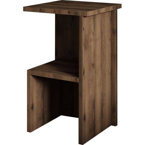 Table de chevet en bois "Roisin" - 30 x 30 x 50 cm - Marron