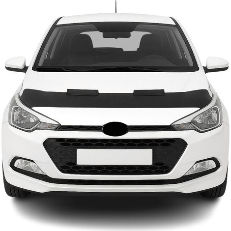Protège Capot compatible avec Hyundai i20 2014 à 2020, Bra de Capot Protection, Noir (1/5)