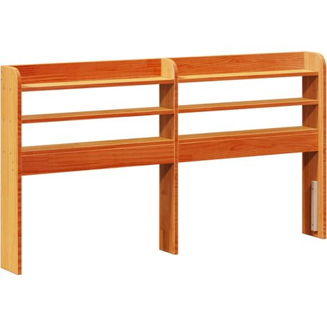 Maison Exclusive - Cabecero de cama con estantes madera maciza pi