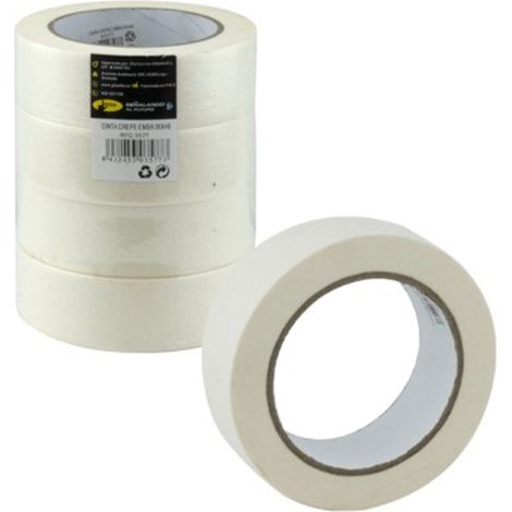 Cinta Adhesiva Carrocero Blanco 2,5 Cm X 45 M Pack 6 Uds