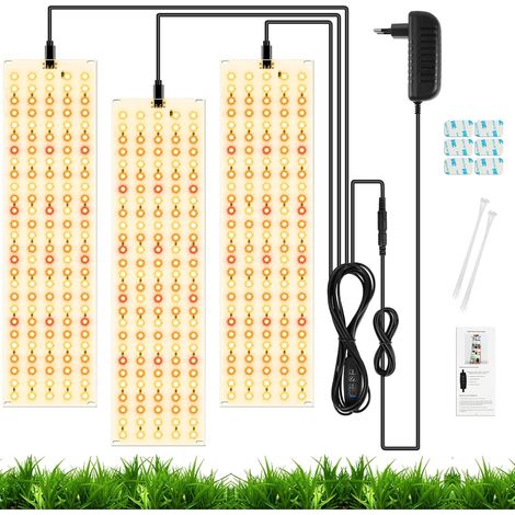 20 W LED Grow Light, 3pcs Plant Full Spectrum, Horticultural with Timer 3/6/12H, 270 LED Cultivation for Indoor Plants Seedlings Greenhouse Grow Shelves (1/5)