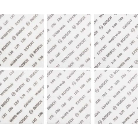 Papel de lija Bosch w480 web impermeable resistente 115x140 mm