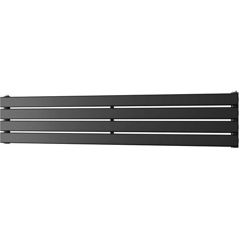 Typhoon Axis - Black Horizontal Radiator H272mm x W1400mm Single Panel (1/3)