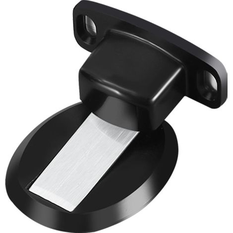 Butée de porte métallique magnétique, sans perçage, en acier inoxydable.