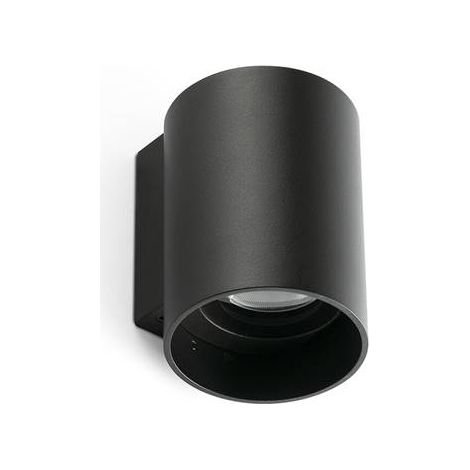 KOV 1L Lampada da parete esterna rotonda nera 2700K 34° (1/4)