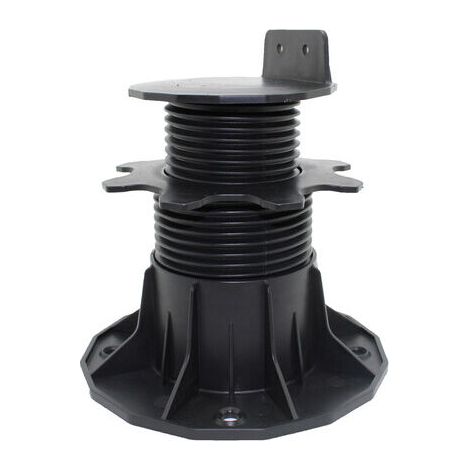 PLOT RÉGLABLE DE 66 À 145 MM POUR TERRASSE BOIS ET COMPOSITE - Coloris - Noir (1/4)
