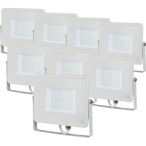 Pack de  8 - Projecteur LED Extérieur 50W IP65 BLANC Garantie 5 ans - Blanc Neutre  - SILUMEN (1/5)