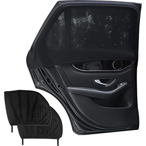 Parasole per auto per bambini, rete universale per finestrini laterali, confezione da 2, taglia L (1/5)