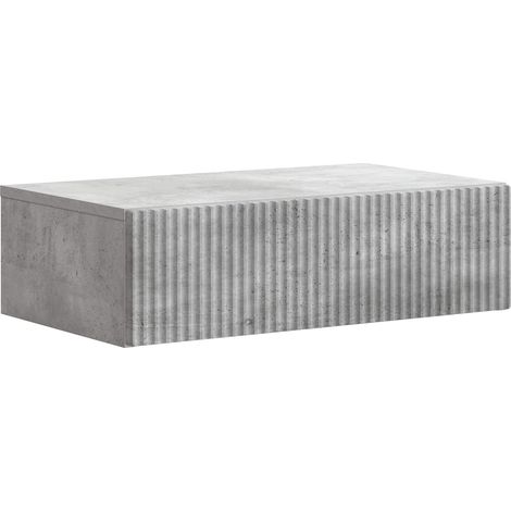 Wandmontierter Beistelltisch Betongrau 59 x 34,5 x 17 cm vidaXL