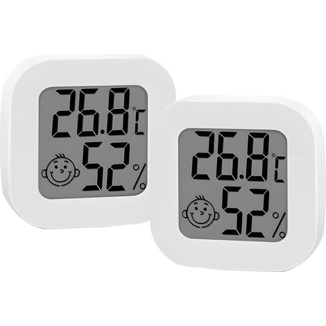 2 Petit Hygromètre Numérique Thermomètre Intérieur avec Indicateur de Confort, Moniteur de Température et Humidité à Haute Précision, Lecture Rapide pour le Confort de la Maison et du Bureau (1/5)