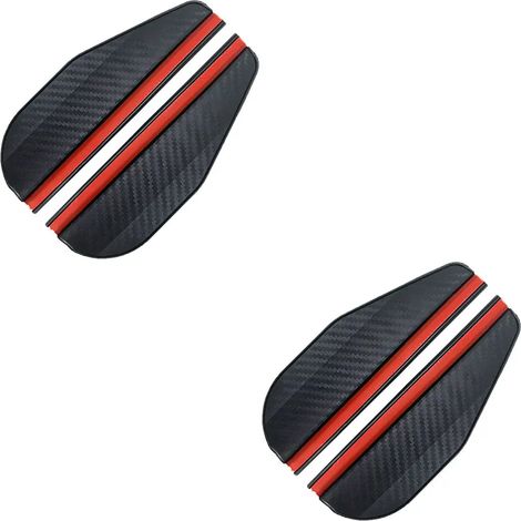 (Fibre de carbone PC-4) 2 pare-soleil de rétroviseur de voiture en fibre de carbone, protection contre la pluie, vision claire, accessoires pour rétroviseurs de voiture (1/4)