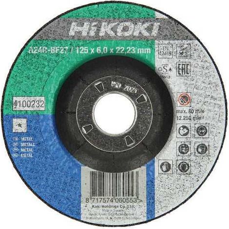 Disco da smerigliare concavo HIKOKI 4100235 230 mm foro 22,2 mm spessore 6 mm