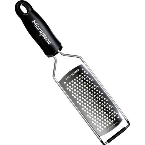 Microplane Gourmet grattugia per formaggio fine nera e argento (1/4)