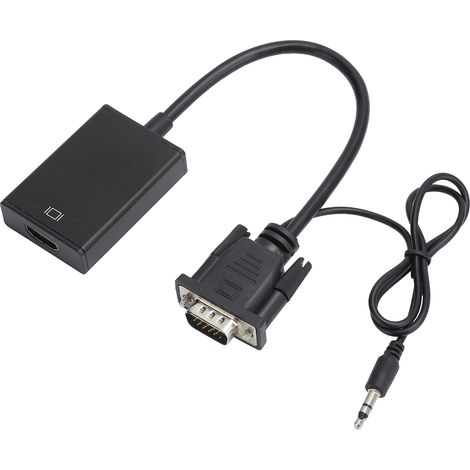 Convertisseur Audio Numérique Analogique vers HDMI avec Alimentation USB et Câble HD Noir E305 (1/5)