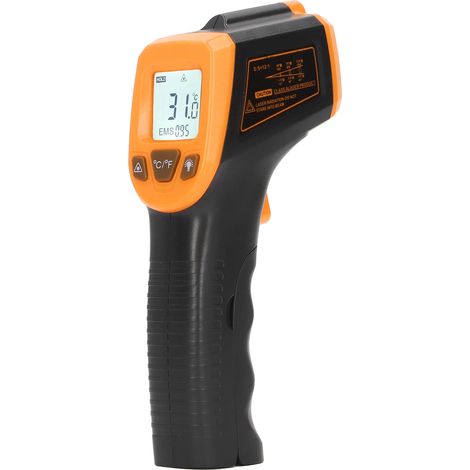 Pistolet de température infrarouge sans contact ABS orange pour usage industriel (1/5)