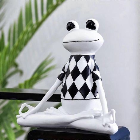 Abstrakte Yogi-Froschstatue, Froschmodell, Dekoration A (1/5)
