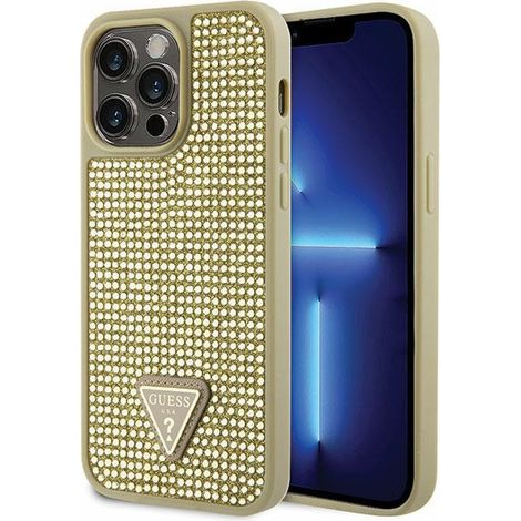 Guess GUHCP14XHDGTPD iPhone 14 Pro Max 6,7" Gold/Gold Hartschalenetui mit Strassdreieck (1/5)
