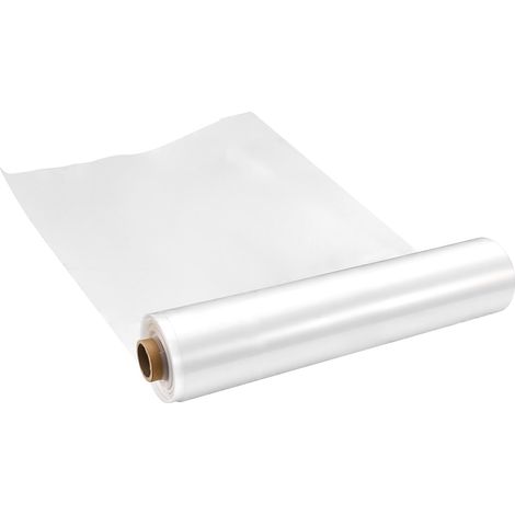 Mophorn Bâche de serre en polyéthylène 3x30,5 m, film plastique transparent adapté aux jardins, épaisseur de 0,152 mm, protection contre l'eau, le soleil, le gel, le vent et la poussière (1/5)