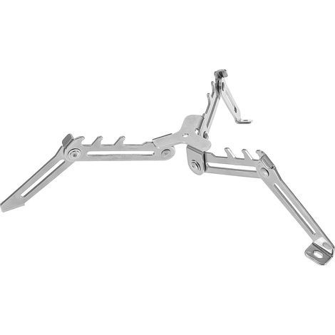 Support universel pliable pour bouteille de gaz, en métal, avec trépied, idéal pour le camping (argenté). (1/5)