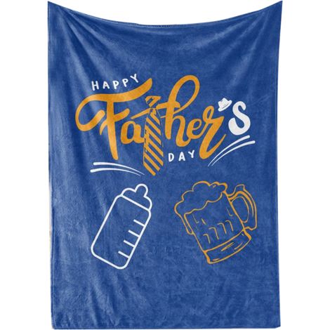 Leichte, atmungsaktive Polyesterdecke mit farbenfrohem Aufdruck, maschinenwaschbar, ideal als Vatertagsgeschenk, 100 x 120 cm, Modell BL331-1