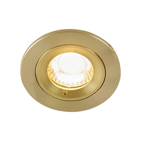 Moderner Einbaustrahler gold rund IP44 - Xena (1/4)