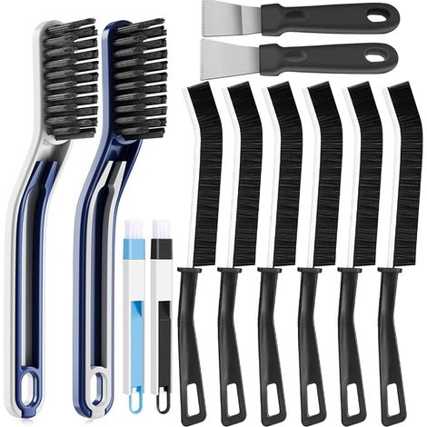 brosses de nettoyage pour coins - Brosse de nettoyage pour joints Brosse de nettoyage pour joints de salle de bain, douche, cuisine, toilettes, lavabo (1/5)