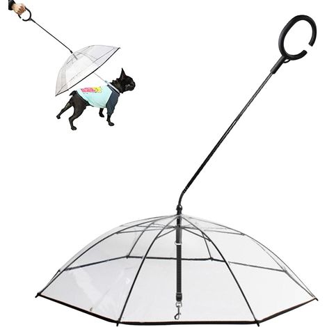 Parapluie Transparent pour Chien,Parapluie en Laisse pour (1/5)