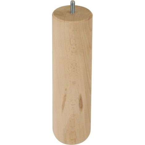 25cm zylindrischer Bettrahmen / Bettgestell - Rohbuche Weiß/Beige CIME
