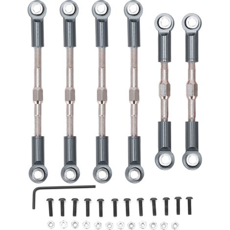 Tige de direction en titane pour servo RC, compatible WLtoys 144001 124018 124019, liaison métallique pour voiture 1/14. (1/5)