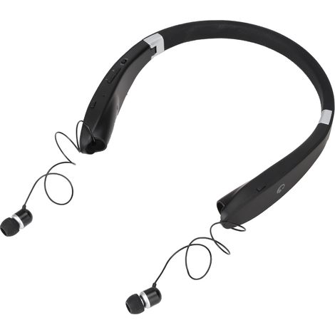 SX-991 Casque télescopique pliable à porter autour du cou, sans fil, Bluetooth (noir) (1/5)