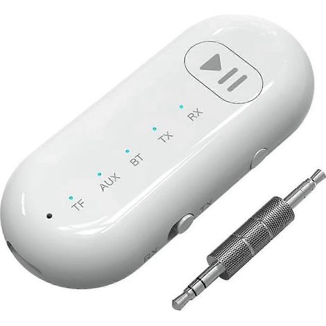 Récepteur Bluetooth 5.3 pour voiture, émetteur et récepteur Bluetooth avec affichage LED, récepteur audio compatible avec les ordinateurs, les anciens haut-parleurs/téléphones. (1/5)