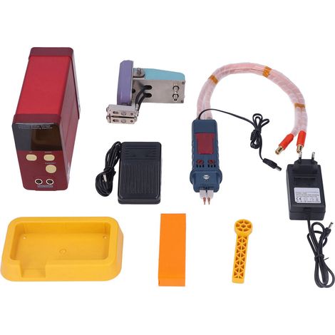 Poste de soudage par points à condensateur portable, machine de soudage à impulsions réglable pour batteries, 100-240V avec prise UE, soudeuse électrique à décharge pour accumulateurs (1/5)