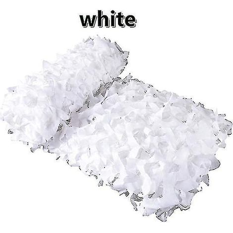 Filet camouflage renforcé 3x5m 3x8m 3x10m 4x5m Piscine Plage Pavillon Jardin Parasol Filet camouflage 7 couleurs Blanc Blanc blanc-FS- blanc (1/5)