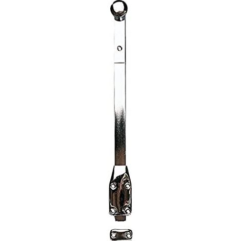 Verrou à plaquer avec gâche-Boîtier chromé 80x38x12 mm Tige 18x4 mm-L.350 mm-280C350 (1/2)