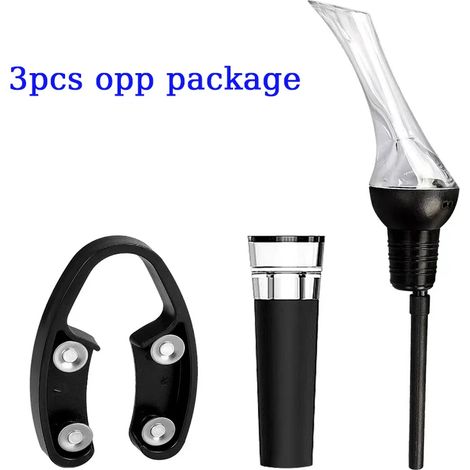 (3 pièces, emballage individuel) Carafe à vin rouge professionnelle avec filtre, support et aérateur d'air rapide. Idéale pour la maison, la salle à manger et le bar. Un indispensable  (1/5)