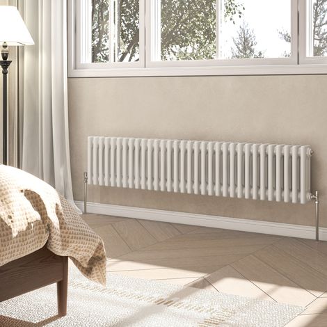 AVER-GROWTH 3 Column Traditional Cast Iron Style Radiator White 300x1460mm