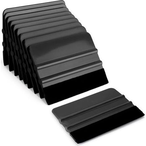 Lot de 5 raclettes avec bord en feutre pour voiture, film pour meubles, film pour vitres, film teinté, film adhésif, 10 pièces, noir (1/5)