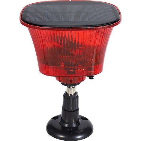 Détecteur de mouvement solaire avec alarme sonore 110 dB et flash LED 6 lampes, système de sécurité extérieur pour ferme, villa, avec sirène et capteur de mouvement. (1/5)