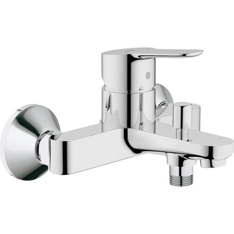 Grohe BauEdge miscelatore monocomando vasca- doccia senza accessori cromo cartuccia a dischi ceramici   46 mm con deviatore automatico e limitatore di portata regolabile (1/3)