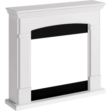 TAGU Habillage de cheminée pour Powerflame modèle Helmi - Blanc pur (1/5)
