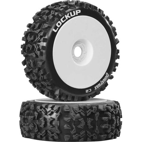 Lockup 1/8 C2 Mounted Buggy Tires White (2)