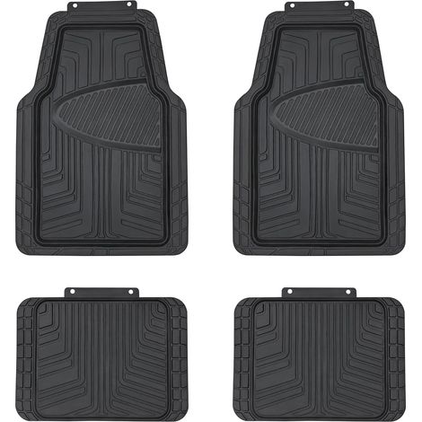 lot de 4 tapis de sol en caoutchouc, universels toutes saisons, antidérapants, personnalisables, pour voiture suv camionnette (1/5)