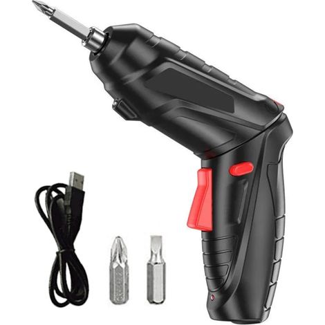Kit de 2 tournevis électriques sans fil 3,6 V, outil de réparation portable et de haute précision, tournevis électrique pliable pour la réparation de meubles et de tables. (1/5)