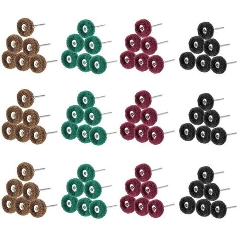 Juego de 80 discos abrasivos de pulido de 25 mm - Accesorios para herramientas rotativas Dremel, varios granos - Crezuo