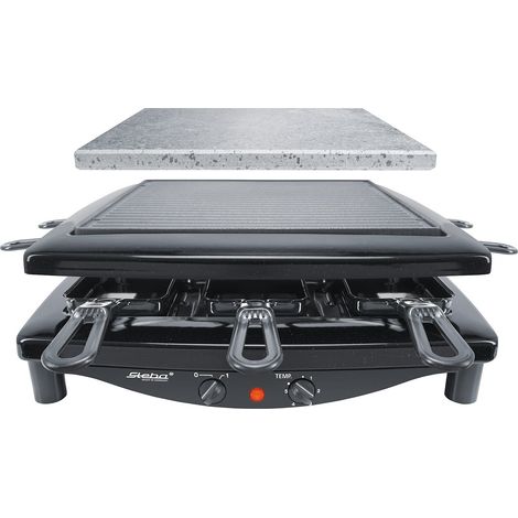 Steba RC 3 Plus Gourmet Raclette Quadrata con Griglia e Pietra, 1450 W, Nero, Premiato Emporio 11/2009 (1/5)