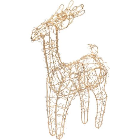 Renna decorativa in filo d'oro - Ornamento natalizio 30 cm (1/3)