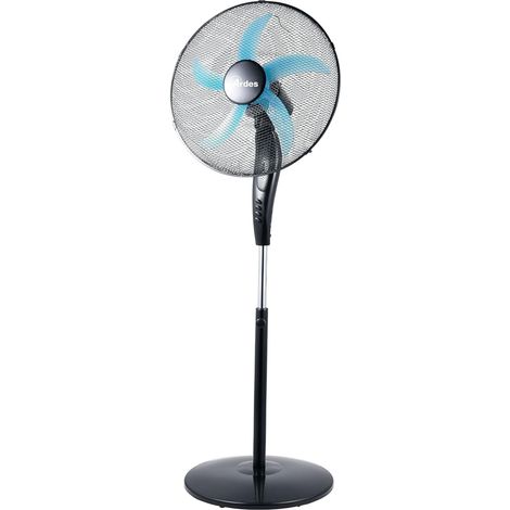 Ventilateur sur pied silencieux 5 PALES EASY - Ventilateur sur pied à large base oscillante, Inclinaison réglable et commande manuelle - ventilateur à tige 3 vitesses (1/5)